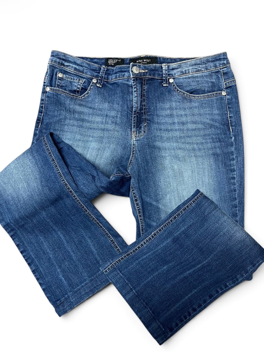 Nine West Women's Medium Blue Flared Jeans